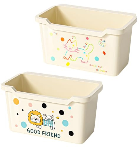 Xevinas Lot de 2 organiseurs de table à langer - Bac de récupération pour déchets de cuisine - Commode à langer - À suspendre - Sûr et résistant à la corrosion - Mini poubelle pour armoire de cuisine