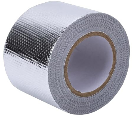 Generic Reflekterande Värmeskyddstejp Universal, Högtemperaturtejp för Bilar Lastbilar SUV, 2in X 32,8ft (Silver)