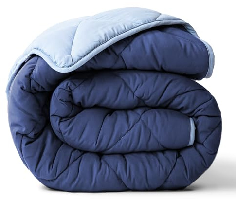 ViscoSoft Edredón Reversible Alternativo para Todas Las Estaciones, tamaño Individual/Individual XL, Ropa de Cama de Dormitorio, Transpirable, de Microfibra Suave, Extra Largo, Azul