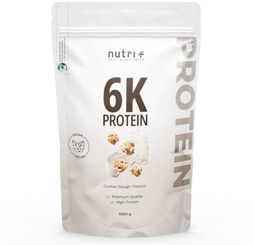 Nutri + Eiweißkomplex für Muskelaufbau Cookie Dough 1000 g Protein Pulver - Proteinisolat Eiweißpulver - Eiweiß Isolat mit Aminosäuren & BCAA 1 kg