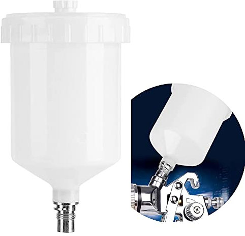 600ml Kunststoffbecher für Lackierpistole Ersatztopf Fließbecher für Spritzpistole mit Gewindeanschluss für die meisten Spritzpistolen der Automobilserie wie H-827 H-887