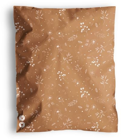 Poly Mailers 14.5x19-25 Pack Biodegradable Shipping Bags for Clothes and Large Items - Impack Self-Seal Waterproof Thick Mailing Envelope for Accessories & Clothing - Floral Chestnut