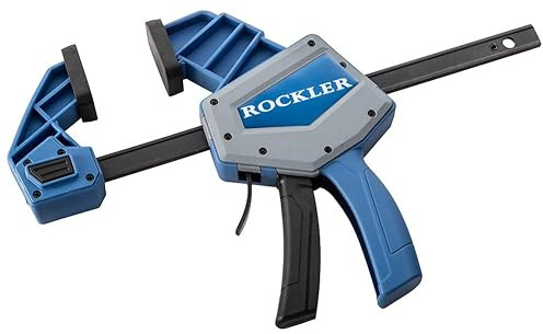 6” Spring Loaded One-Handed Bar Clamps for Woodworking – Hand-Free Position Wood Clamps – 150 LBS Weight Capacity Pistol Grip Style Single-Finger Release Trigger Clamp – Adjustable Wood Working Clamps