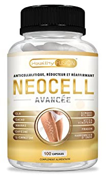 Healthy Fusion, Neocell | Anti-cellulite puissant et réducteur intensif | Gélules anti-cellulite | Élimine la peau d'orange | Formule rapide avec CLA, l-carnitine et caféine | 100 gélules