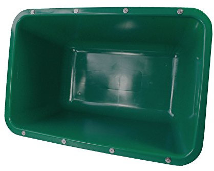 UvV 200 Liter Pflanzkübel grün (2 Wahl Farben) optimal auch als Hochbeet Futtertrog Blumenkübel Wasserbehälter Wildwanne Futterwanne +Stahlschiene