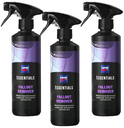 CARTEC Prodotto Decontaminante Pulitore Rimuovi Residui Ferrosi Cerchioni e Carrozzeria Auto Essentials Fallout Remover 500ML. KIT PROMOZIONE 3 PEZZI