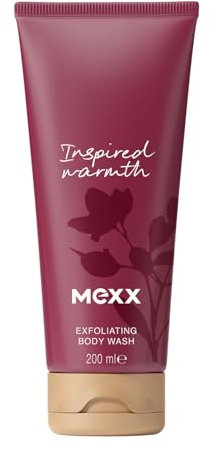 Mexx Inspired Warmth Duschpeeling, fruchtiges Körperpeeling mit stimmungsaufhellenden Eigenschaften, 200 ml