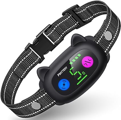 Animoul Collare Antibark per Cani – Dispositivo Umano per il Controllo dell’Abbaio con Vibrazione e Suono, Sicuro per Cani di Tutte le Taglie (5-120 lbs)