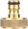 Connecteur de robinet 33,3 mm (1 IG) - Raccord de robinet - 1 pouce - Tuyau de jardin - Raccord rapide en laiton - Raccord de tuyau d'eau - Adaptateur femelle - Adaptateur en laiton - 1 Gardena