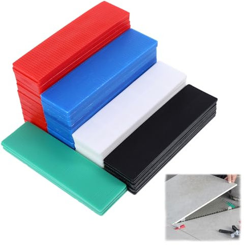 Lot de 120 plaquettes de compensation, espaceurs, pour lames de terrasse, cales d'écartement, 6 couleurs, entretoises, cales de vitrage, entretoises, pour lames de terrasse (1 à 6 mm)