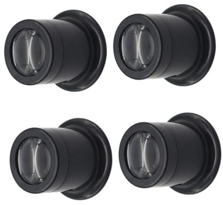Gogogmee 4pcs Portable Magnifying Glass Loupe Magnifier for Watchmakers Jewelers Loupe Soldering Magnifier Glasses Watch Accessories