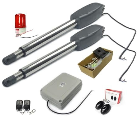 KONGMM Motore per cancello Scorrevole Cancelli AC110/220V/Operatori elettrici apricancello a Battente 400KG for Anta Doppia Cerniera - Automatica for la casa o l'industria(B)