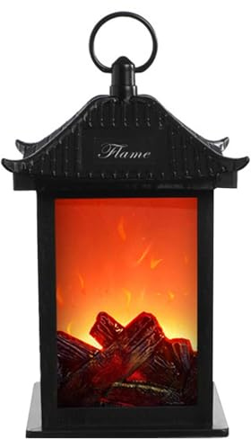 Yulokdwi Linterna LED para chimenea con batería - Lámpara de fuego LED sin llama que funciona con pilas,Decoración de luz de fuego sin llama suave y exquisita para decoración de festivales y bodas