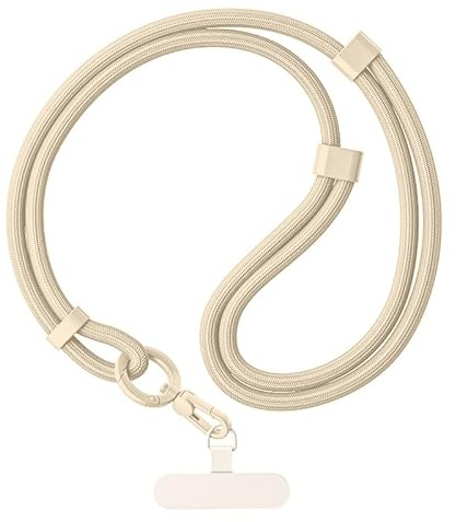 MORSUNBELA Handyband Beige Verstellbar Handykette zum Umhängen Phone Lanyard Band für Handy zum Umhängen Universal Schlüsselband