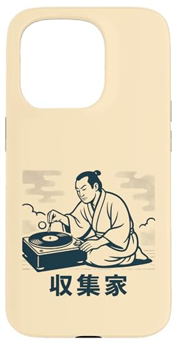 Samurai Vinyl Collector Tocadiscos DJ Carcasa para iPhone 15 Pro