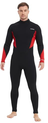Aunua Wetsuits Men 5mm Back Zip Fullsuit Superstretch Neoprene GBS Seams Surfing Wetsuit
