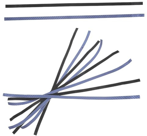 UPKOCH Lot de 10 Bandes Adhésives pour Bordures de Raquettes de Tennis de Table 08 CM Protection des Bords en Tissu PU Ruban Élastique Noir et Bleu Résistant aux UV pour Entraînement
