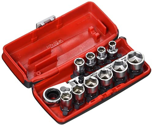 Facom Steckschluessel 1/4'' 6-Kant, Set 11-TLG. RXPICO Blau