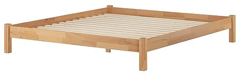 Erst-Holz Überlänge-Doppelbett Kingsize-Bett 180x220 Buchebett Massivholz Zubehör wählbar V-60.84-18-220, Ausstattung:Rollrost inkl.