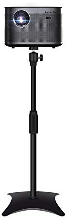 Drsn Soporte de Trípode - Altura Ajustable de 70 a 125cm, Carga hasta 3Kg, Rotación de 360°, Soporte de pie para cámara pequeña, cámara Web, micrófono, proyector, GoPro(Negro)