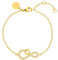 Purelei® Infinity Love Armband, Damen Armband aus langlebigem Edelstahl, wasserfestes Armband Damen mit Infinity- und Herzanhänger, 16-19 cm Länge verstellbar (Gold, Edelstahl)