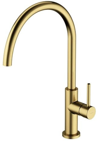 Omnires Y1251BSB Kitchen Sink tap with a Fixed spout Y-Brushed brass-Y1251BSB, Brass