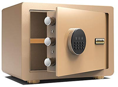 Cassetta di sicurezza, cassaforte elettronica per la casa con codice e chiavi di emergenza, allarme incorporato, cassaforte da parete o da pavimento per gioielli, denaro, per casa, ufficio, hotel, cas