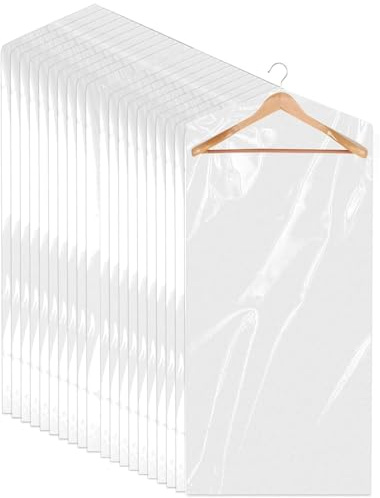 Bolsas transparentes para ropa, productos de limpieza en seco, fundas de plástico para trajes, vestidos, chaquetas y camisas, 30 unidades (60 x 120 cm)