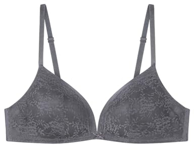 Women'secret Charming Sujetador Triangular Relleno sin aro Encaje Tul plumeti Gris