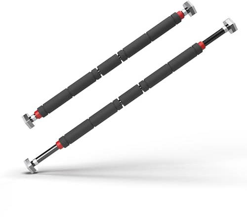 Barre de traction réglable pour cadre de porte, 62-100 cm, max. 150 kg, poignées en mousse, entraînement à domicile