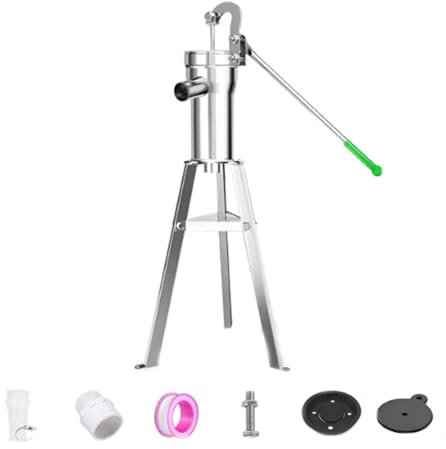 HENGJINGTR Hand Well Pitcher Pump Deep Well Kit,32Mm/1 Inch Household Groundwater Hand Pressure Water Pump Suitable for Garden And Farmland Irrigation