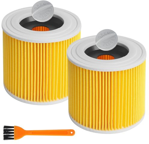 Set Di 2 Filtri Per Aspirapolvere KäRcher，Per Aspirapolvere KäRcher Filtro，Filtri A Cartuccia，Per KäRcher Wd3 Premium WD2 MV2 MV3 WD 3P,WD 3.200,WD 3.500 P，Per Aspirapolvere 6.414-552.0/64145520