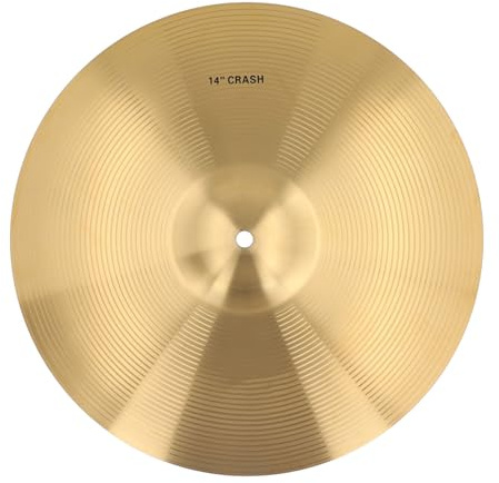 Cygmophing Crash-Becken, knackiger Sound, Messing-Jazz-Drum-Becken für professionelle Musik-Enthusiasten (14 Zoll)