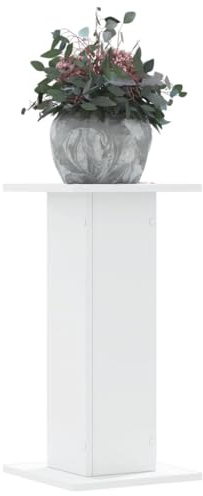 Mokuyary Soporte para plantas, 2 unidades, color blanco, 30 x 30 x 60 cm, material de madera, estantería para plantas interior y exterior, estantería decorativa para flores, escaleras decorativas para