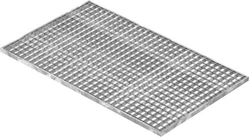 Fenau - 590 x 990 x 20 mm - Gitterrost, MW: 30/30 mm, verzinkt, Rost für Zarge: 600 x 1000 x 23 mm, Bau-Normrost für Lichtschacht