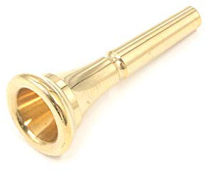 Geesatis Vergoldetes Standard-Horn-Mundstück mit tiefem Mundstück, Waldhorn-Mundstück