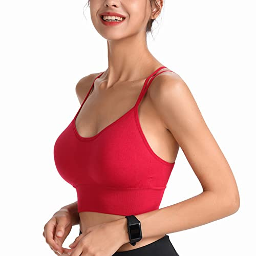 HANERDUN Reggiseno Sportivo Donna con Imbottitura Rimovibile Reggiseni Senza Ferretti per Gli Sport Quotidiani di Yoga