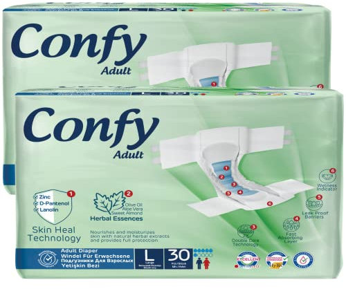 Confy Active Windeln für Erwachsene - Erwachsenen-Windel Inkontinenz Gr.L 60St