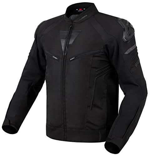 REBELHORN Vandal Chaqueta de Moto Hombre | Textil | Membrana Impermeable Retirable | Protectores Codos y Hombros Nivel 2 | Deslizadores de Hombro | 5 Canales de Ventilación