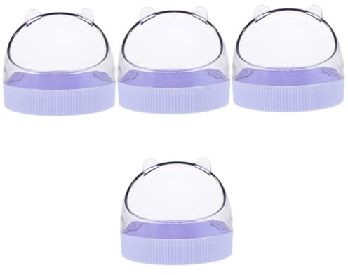 Amosfun 4 Stück Futternapf Für Kleintiere Zwerghamsterfutter Katzengericht Futterspender Für Hamster Hamsterschale Welpe Igel Liefert Hamster-futterteller Acryl Reisschale Haushalt