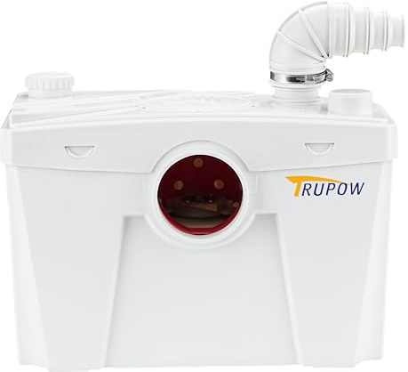 Trupow 500W 110V Macerator Sewerage Pump with 4 Water Inlets for Upflush Toilet System Waste Water Marine Toilet Bathroom Disposal Laundry