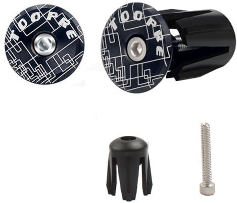 HOUSON 2 Stück Fahrradgriff Stecker, Aluminium Lenkerstopfen Endstopfen Lenkerendkappen für Fahrrad Mountainbike Rennrad (22mm-24mm)