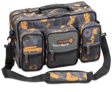 IRON TROUT Trout Bag 2 - Angeltasche, Tasche für Angelzubehör, Transporttasche, Ködertasche, Tragetasche für Forellentackle