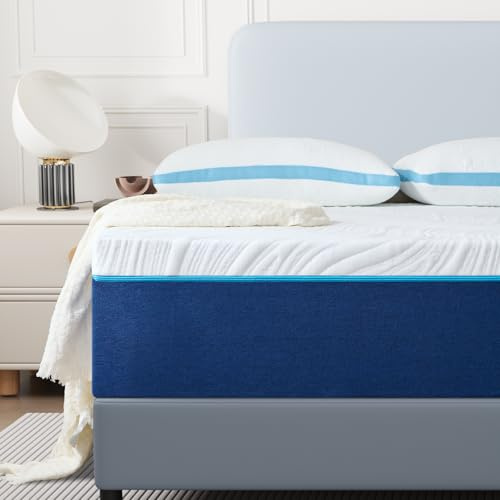 Hiimgo Matratze 120 x 190 x 16 cm, Matratze aus Memory-Schaum, mittlere Härte, 7 Komfortzonen, perfekte Unterstützung, wendbar, zweiseitig nutzbar
