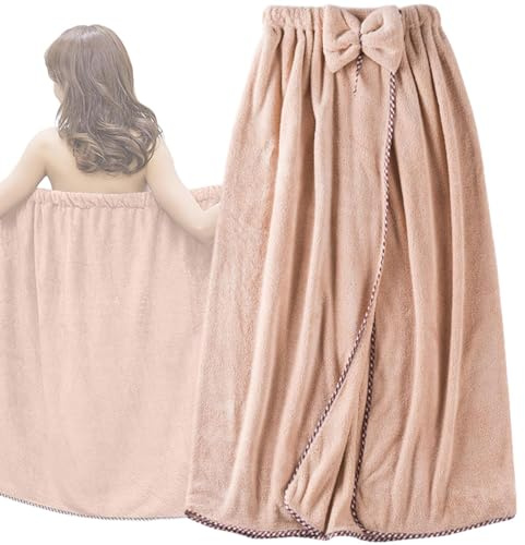 Toalla de ducha para mujer, bata de baño, bata de baño, bata de baño, bata de baño, bata ligera súper absorbente, bata de baño para sauna, playa, piscina, gimnasio, viajes, hogar, hotel