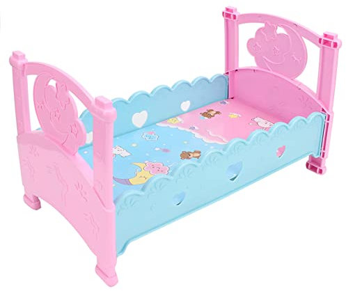 UPALDHOU Jouet de Lit de Poupée, Mini Joli Lit de Poupée de Simulation, Meubles de Berceau, Maison de Jeu pour bébé, Accessoires de Jouets