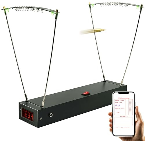 WiFi Ballistic Chronograph - Shooting Speed Tester for Rifles, Slingshots, Airsoft Guns, Archery, and Paintball - Measures FPS, MPS, Joules - Portable and Durable Design