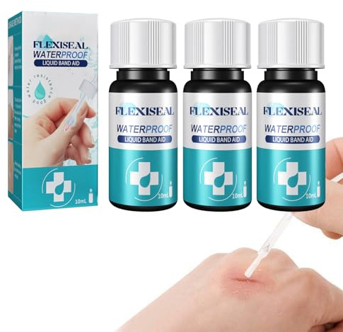 Vendas Líquidas,3pcs Gel Vendaje Yeso,Cuidado de Grietas en la Piel,Gel Vendaje Yeso,Tirita Líquida Impermeable,Gel Líquido para Cuidado Heridas para Cortes Menores,Rasguños