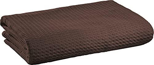Erwin Müller Sommerdecke, Baumwolldecke Espresso Größe 100x150 cm - luftig-leicht, weiche Qualität, sehr angenehm - 100% Baumwolle