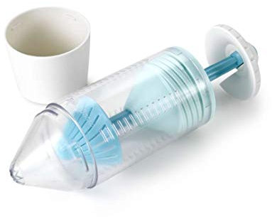 Betty Bossi Sifone per frullare la Crema, Trasparente, Blu, 7.5 cm